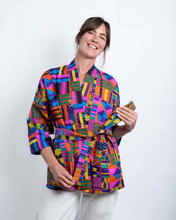 Unisex Oversized Lightweight Kimono-Style Jacket Vibrant Unity (M)