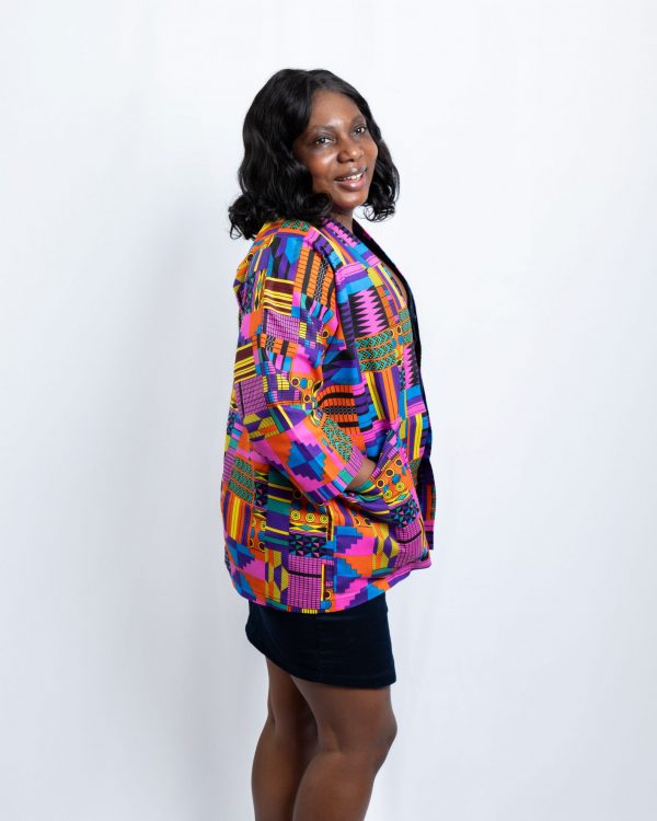Unisex Oversized Lightweight Kimono-Style Jacket Vibrant Unity (XS) - Image 2