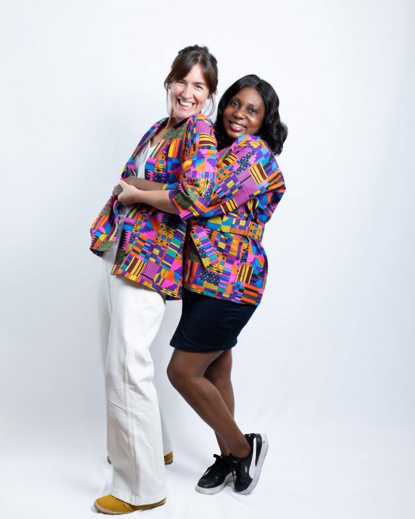 Unisex Oversized Lightweight Kimono-Style Jacket Vibrant Unity (XS) - Image 3