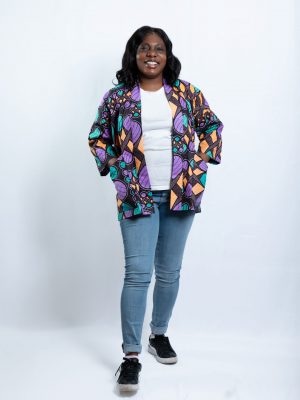 Unisex Oversized Lightweight Kimono-Style Jacket Pulse Beat (XS)