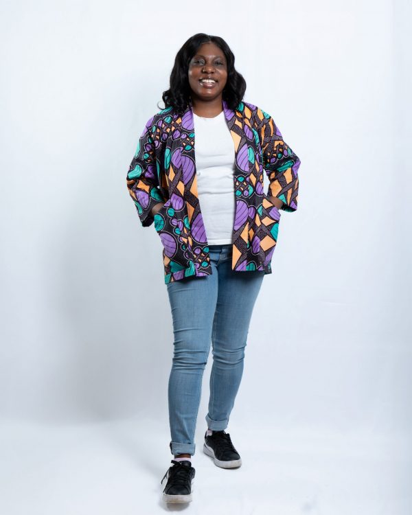 Unisex Oversized Lightweight Kimono-Style Jacket Pulse Beat (XS)