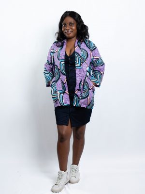 Unisex Oversized Lightweight Kimono-Style Jacket Pastel Flow (XS)
