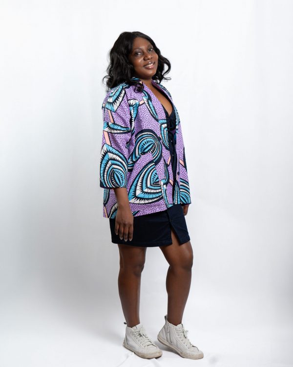 Unisex Oversized Lightweight Kimono-Style Jacket Pastel Flow (XS) - Image 2