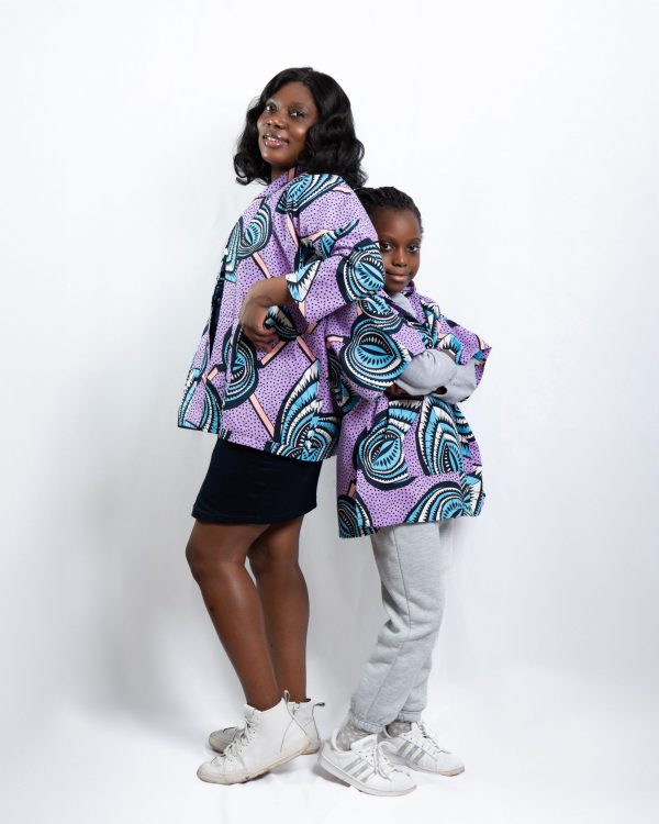 Unisex Oversized Lightweight Kimono-Style Jacket Pastel Flow (XS) - Image 4