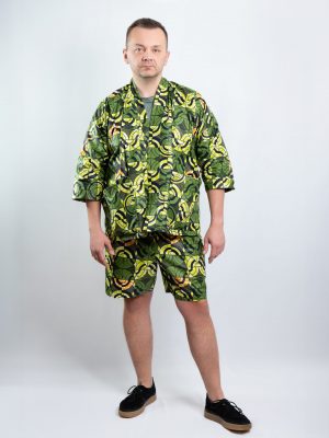 Unisex Oversized Lightweight Kimono-Style Jacket Jungle vibe (XL)