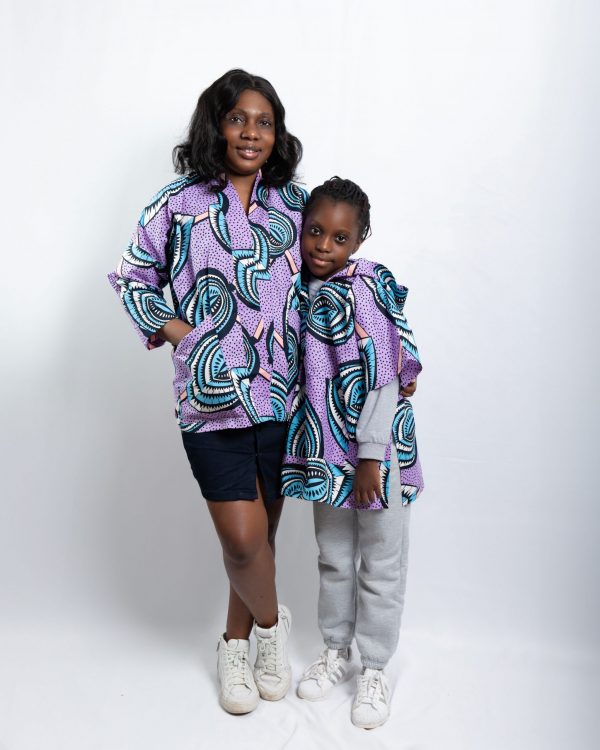 Unisex Oversized Lightweight Poncho for Kids Pastel Flow - Image 4