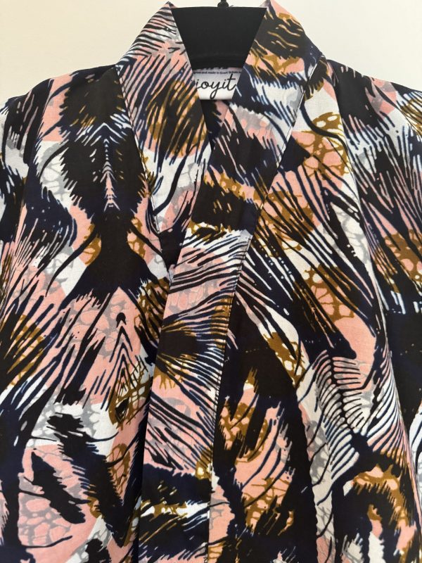 Unisex Oversized Lightweight Kimono-Style Jacket Savanna Burst (XS) - Image 3